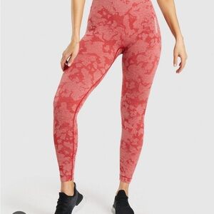 Gymshark Adapt Camo Seamless leggings, red